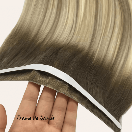 Des Extensions de Cheveux de Trame Sans Couture : La Bande Invisible à Double Tirage